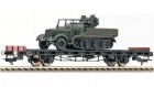523610 Fleischmann 2 axle Flat car loaded with German army vehicle
